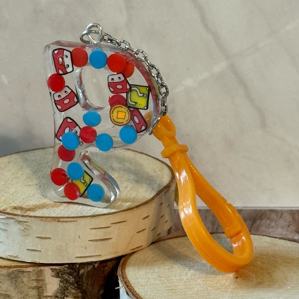 Letter P with video game inspired charms newly made.